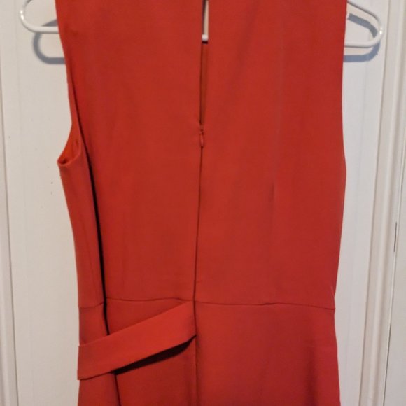 Orange belted wrap midi work dress US size 6 NWT - Picture 5 of 5